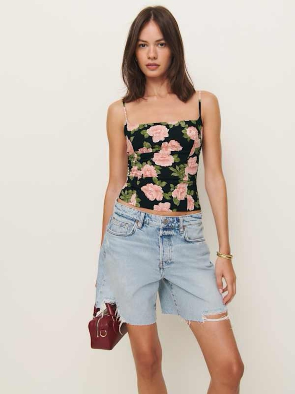 Reformation Grace Cami Top in Rosalia Floral Print | Size 8